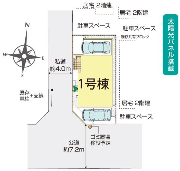 南西角地で陽当り良好！カースペース2台可（車種による）2面バルコニー　将来設計に合わせて変更可能な間取り設計！収納豊富　お気軽にお問合せ下さい(*^_^*)