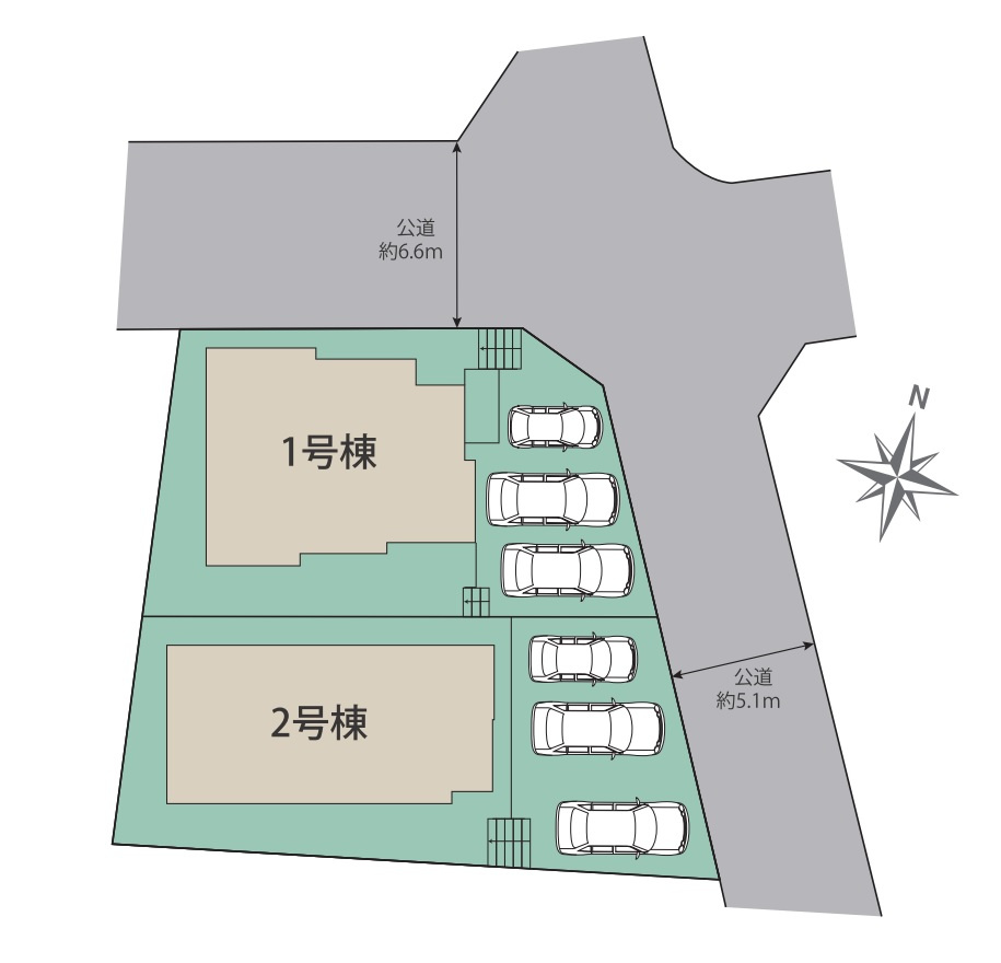 区画図です。2号棟