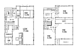 戸畑区東大谷2丁目1期1号棟の間取り