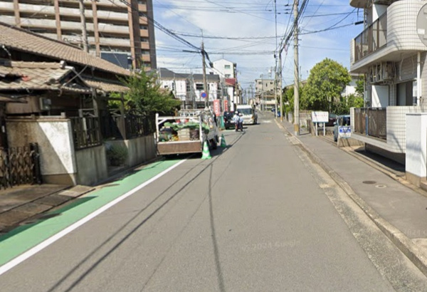 【天神二丁目（3期）の前面道路含む現地写真】