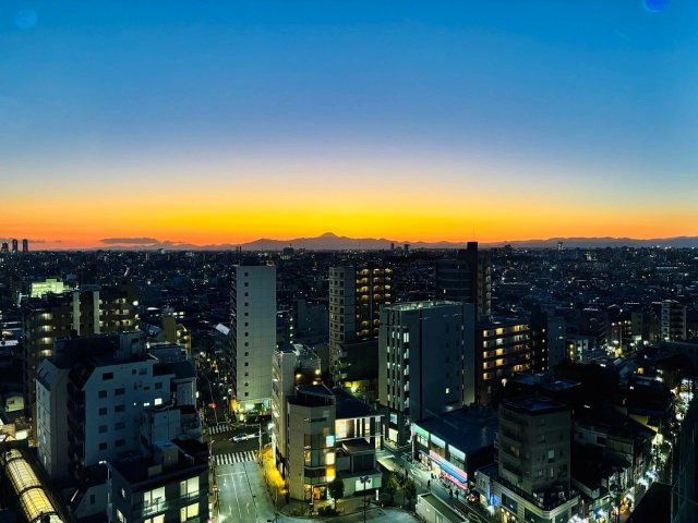 富士山を望む眺望(西側)【夕方】