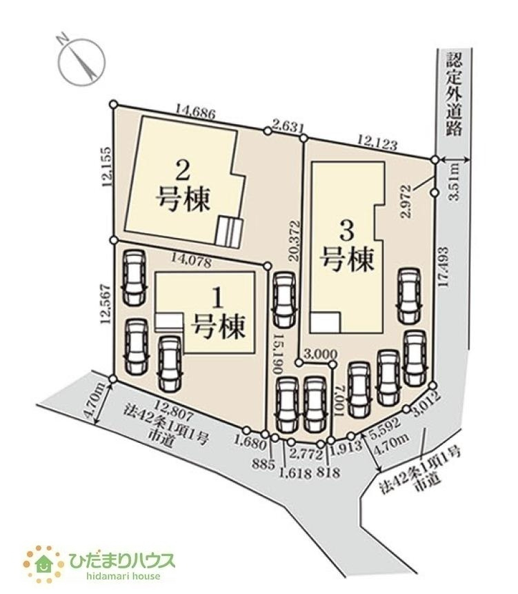 カースペースは3台分確保!(^^)!　（1号棟）