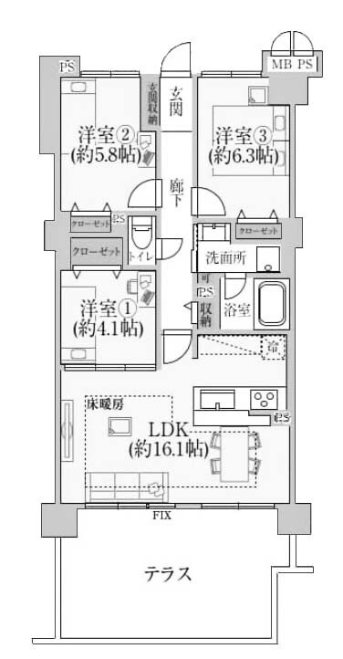 間取り：326000261644