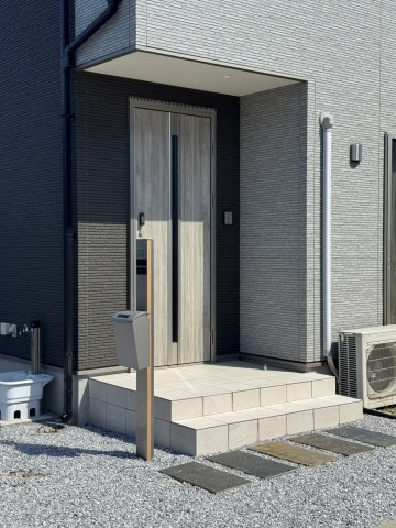 ゆったりとした玄関。奥行きのあるポーチで雨の日も安心です。
