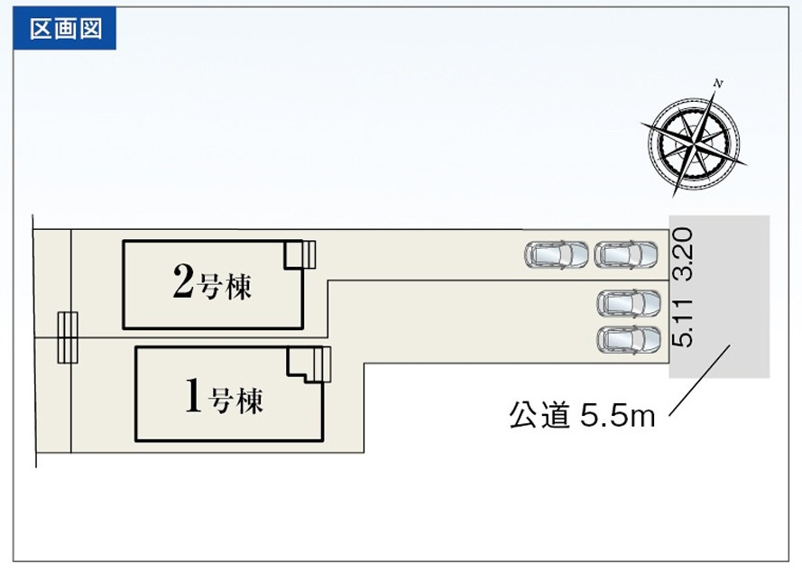 2号棟の区画図です