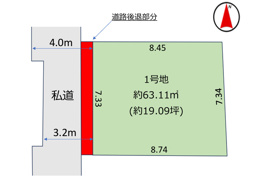 葛飾区新小岩1丁目売地の間取り