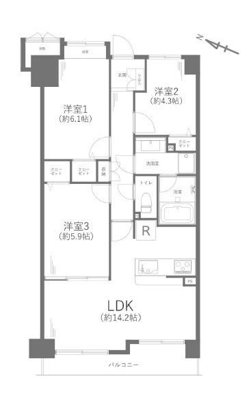 【ハイホーム鷺沼東の間取り】