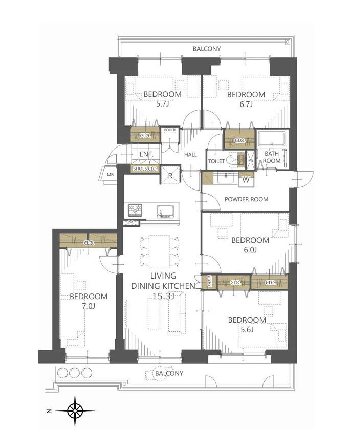 apartment 北海道札幌市豊平区平岸三条５丁目4-22 平岸グランドビル新館5階