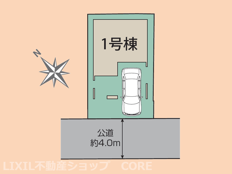 大切なお車を雨風や紫外線から守れるビルトインガレージ付き！ぜひ一度現地でご覧ください。