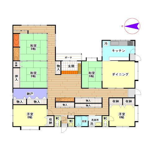 【高山市中山町の中古戸建ての間取り】