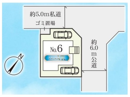 北西×北東角地に面した土地約30.41坪