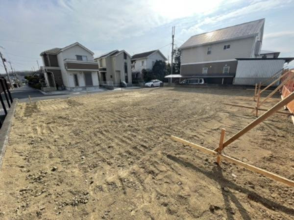 建築条件なし宅地。1号地北西側からの現地写真です。