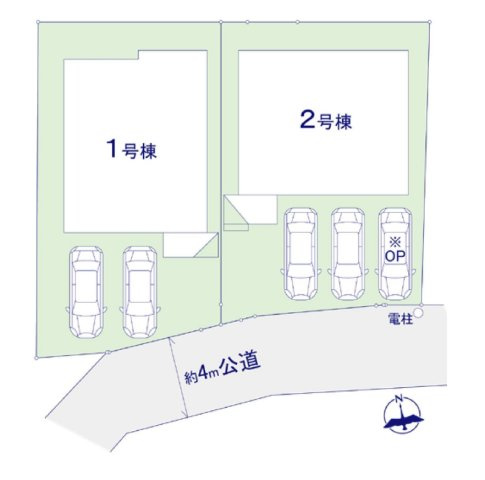 区画図です。2号棟