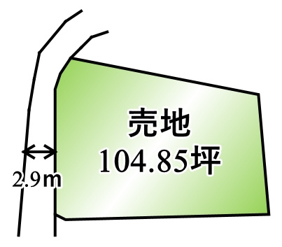 【南アルプス市山寺　売地の間取り】