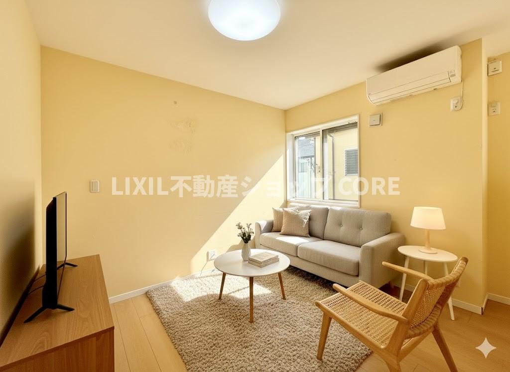 広々したリビングは家族だんらんの時間が自然と増えそうなこだわりの空間です。　