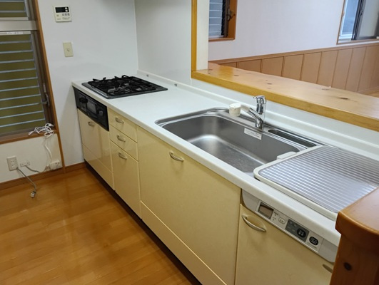 食洗機＆3口コンロ付。家事をスマートにサポートする高機能システムキッチン