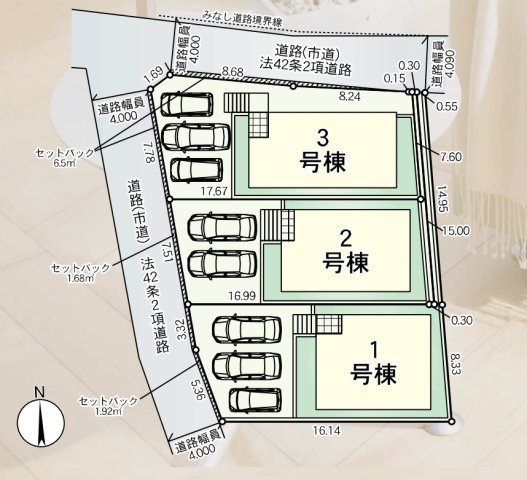 区画図です。1号棟