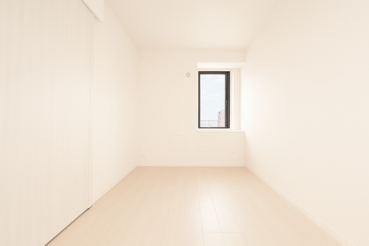 【寝室】心と体をゆったりと安らげる主寝室。寝室のゆとりが大きい分だけ、暮らしの安らぎは深まります。一日の疲れを癒すだけでなく、ご夫婦の親密な語らいを紡ぎ出します