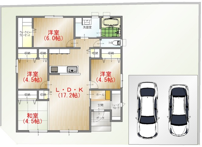 駐車場　2台