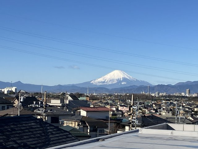 物件2階からは富士山を眺めることが出来ます（2026年1月撮影）
