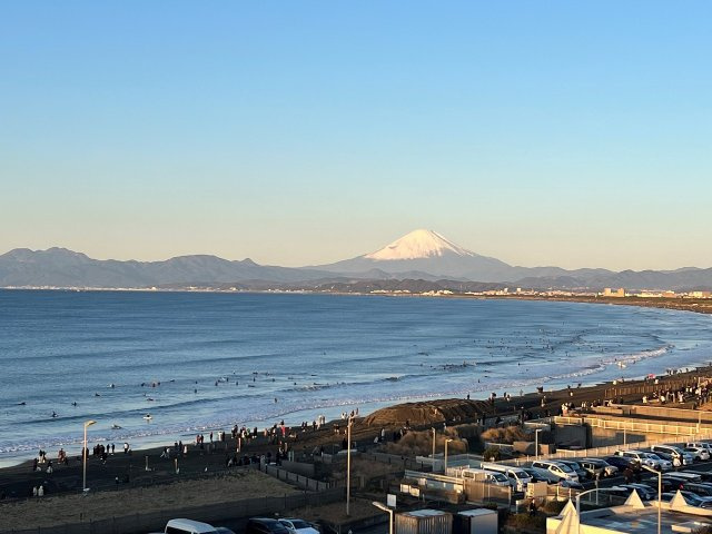 屋上からは富士山を見ることが出来ます。