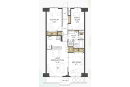  コープ野村八事 ✨仲介手数料無料✨表山小学校・御幸山中学校の間取り