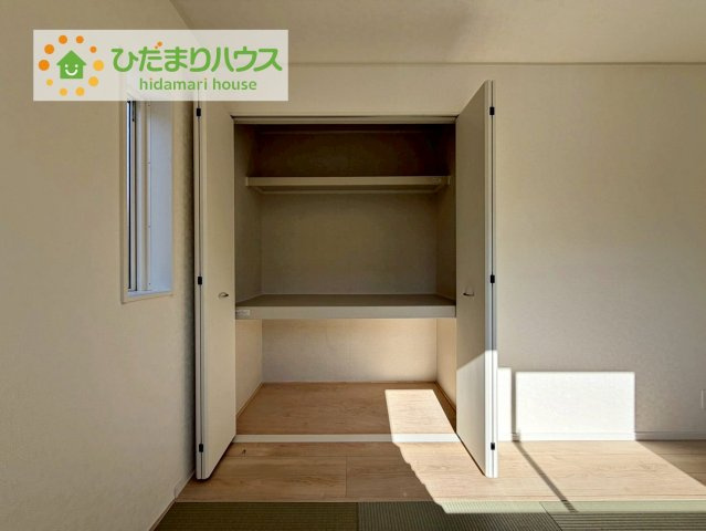 和室にも大容量のクローゼット完備！　お布団やお子様のおもちゃなどがスッキリ収納できますね(^^♪