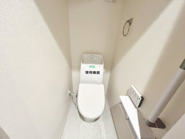 落ち着いた色調のトイレです