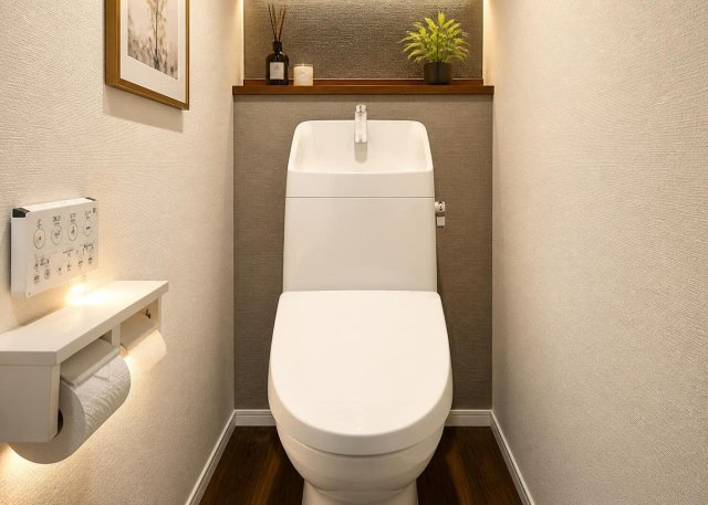 清潔感あふれるトイレには、快適にご利用いただける温水洗浄便座を標準設置。本物件は1階と2階の各階にトイレを備えているため、朝の忙しい時間帯も家族間での混雑を避けられ、ストレスなく過ごせます。