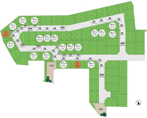 【城陽市寺田尼塚 55号地 売土地 建築条件付きの間取り】