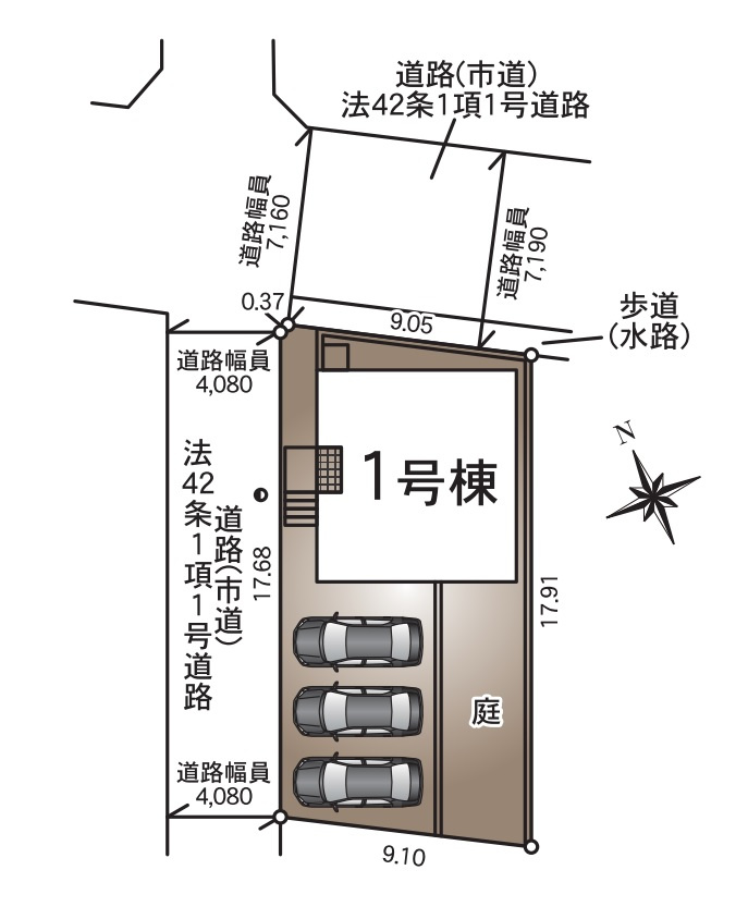 区画図です。1号棟