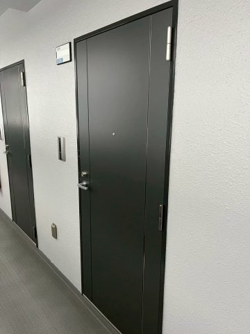 玄関扉は新しく交換したばかりです。