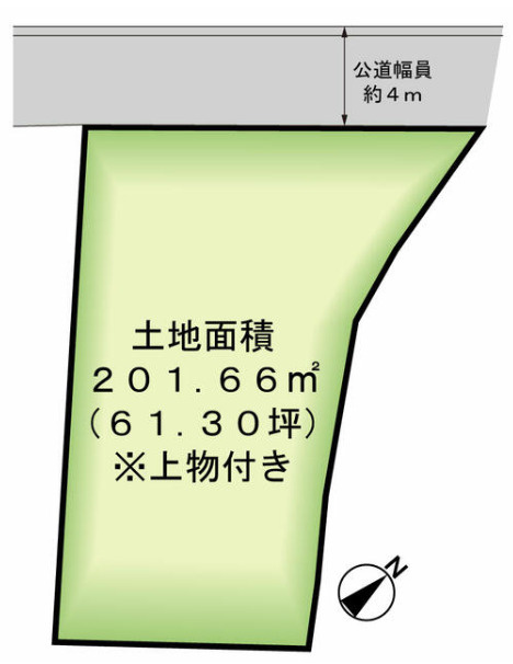 敷地約61坪です。