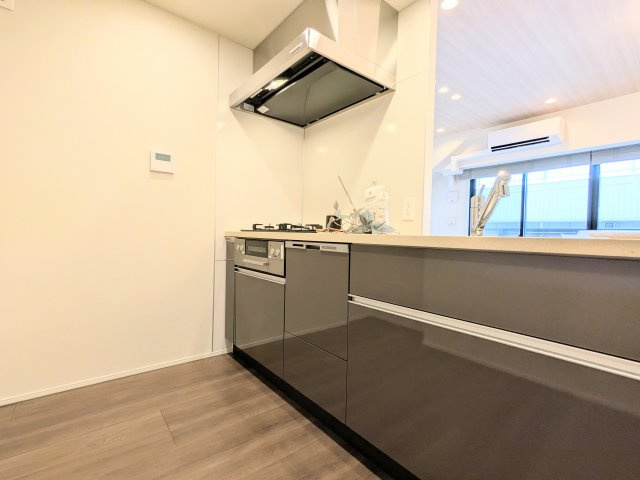 ～食器洗浄乾燥機付のシステムキッチン写真～　日々の洗い物の負担が軽減されます！