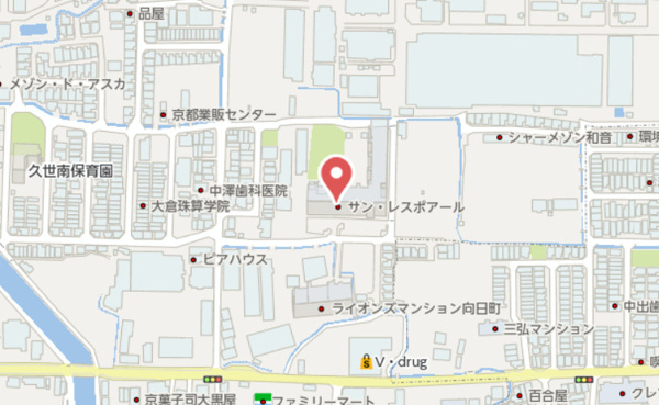 【サンレスポアール　8階の地図】