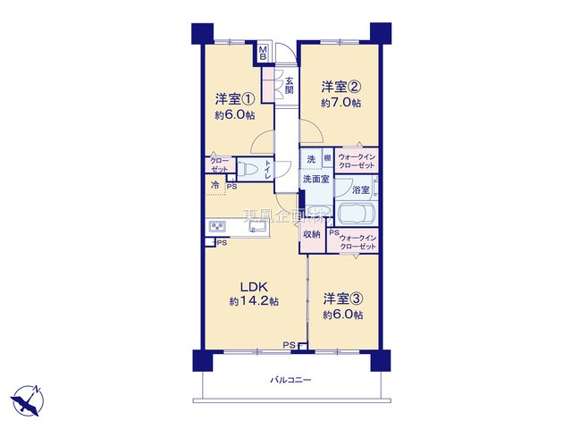 間取り：3LDK