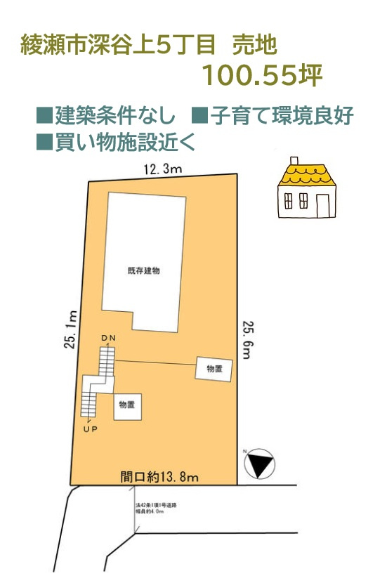 平屋や二世帯住宅、お子さまの遊び場など多彩にご利用可能◎　　　スーパー・ドラッグストア徒歩7分！生活に便利な住環境◎