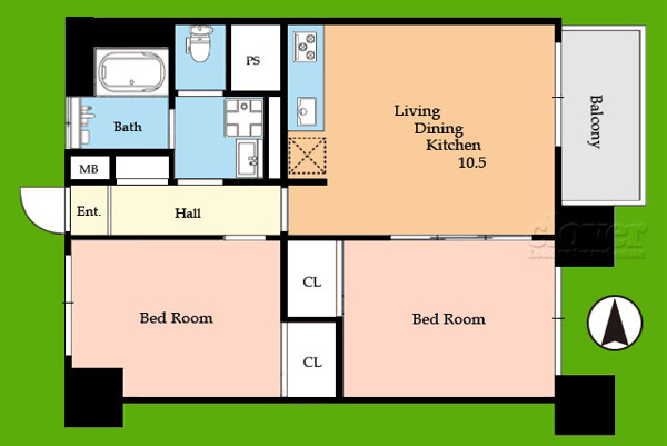 【高田馬場住宅の間取り】