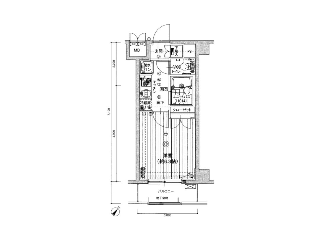 独立したキッチンと居室を備えた1Kの中古マンション。コンパクトでも使い勝手がよく、単身の方やセカンドハウスにも向く住まいです。大きな窓から陽光が差し込む明るい室内で、毎日を心地よく過ごせます。