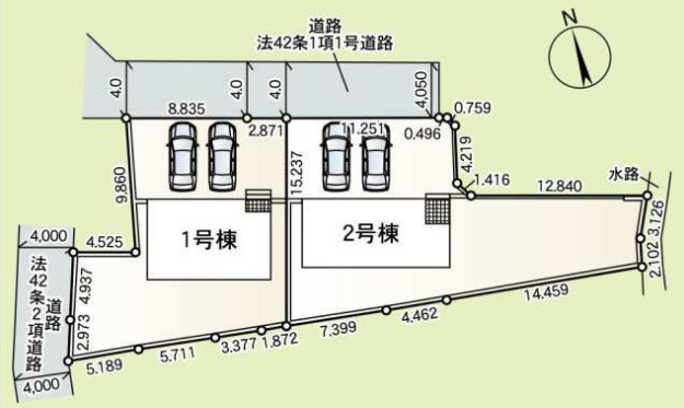 敷地広々、地盤調査済みで安心。駐車や生活動線も快適です。