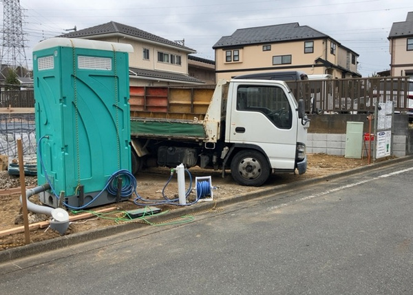 【八王子市大塚の新築戸建ての駐車場】
