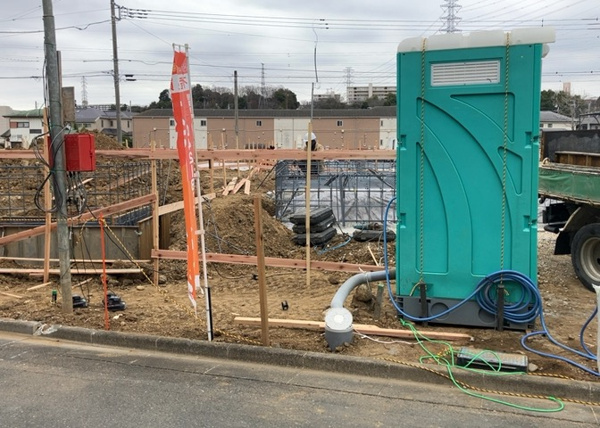 【八王子市大塚の新築戸建ての庭】