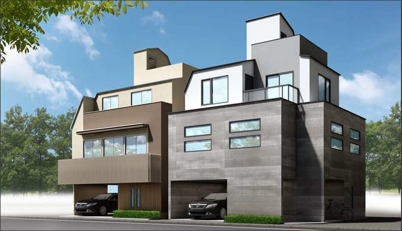 建物面積133.10平米以上、LDK27帖+車庫+ルーバル付大型4LDK参考プラン