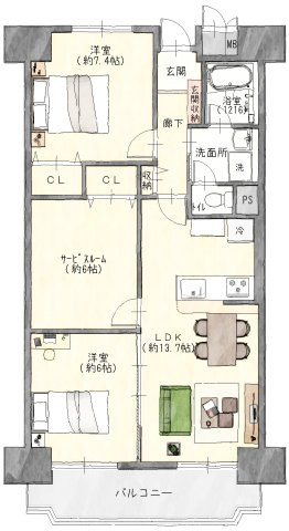 間取り：323000534877