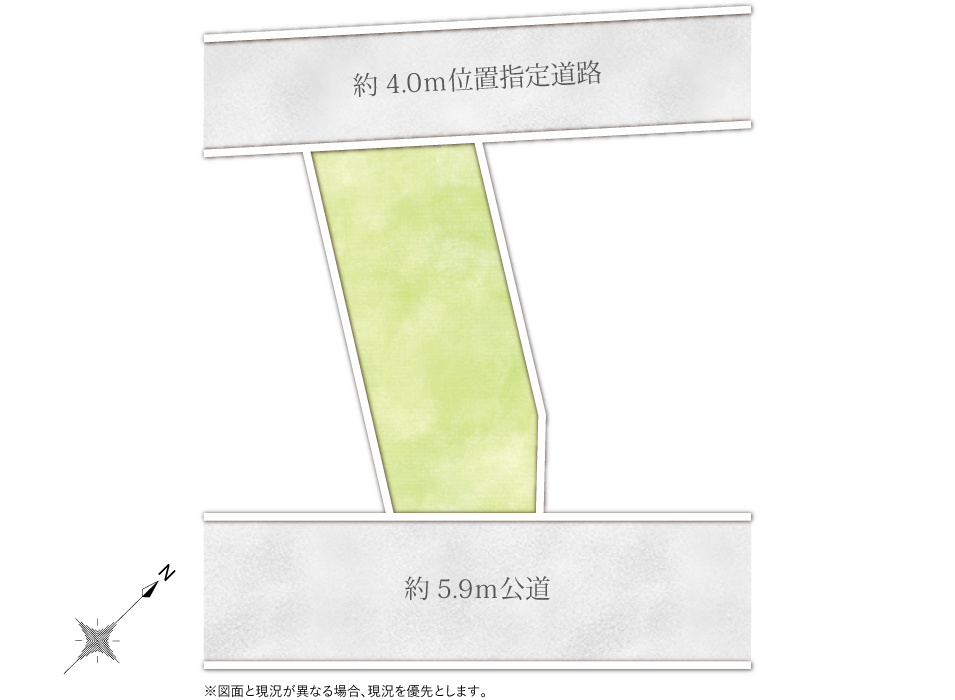 【区画図】　区画整理地内のため、美しい街並みです。