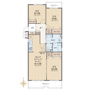 グリーンメゾン鶴牧5号棟の間取り