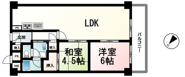 【シャルマンコーポ草津の間取り】