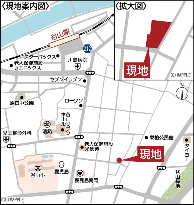 現地案内図です。