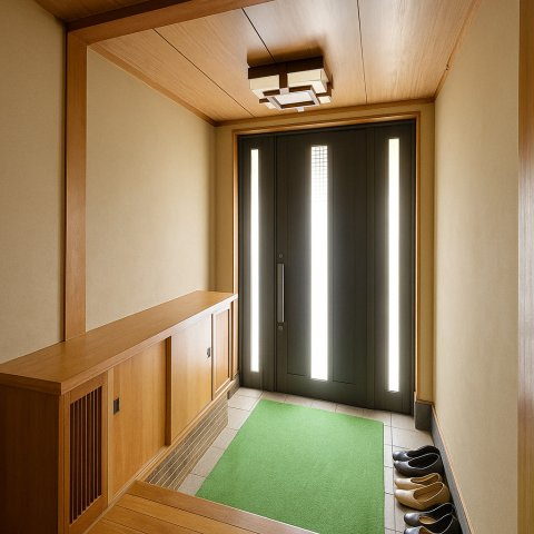 ゆったりとした玄関です