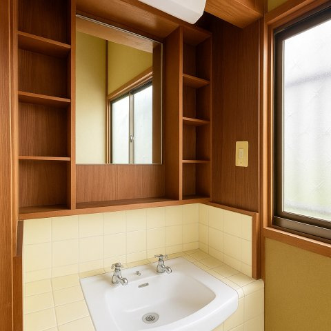 使いやすい独立洗面台です